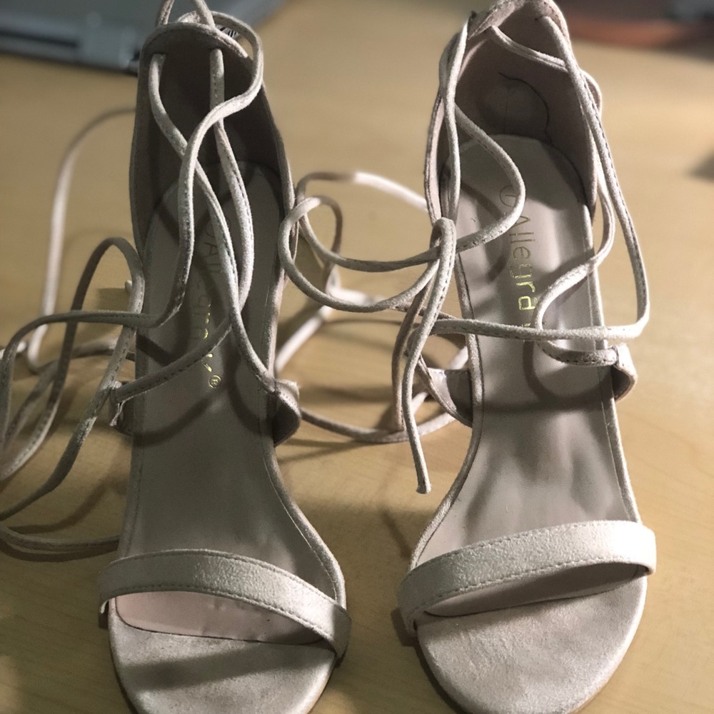 Nude Lace Heels